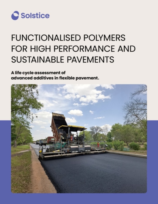 Cover of the Functionalised Polymers for High Performance and Sustainable Pavements brochure