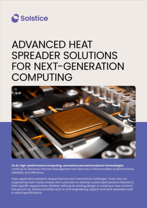 Cover of the Advanced Heat Spreader Solutions for Next-Generation Computing brochure